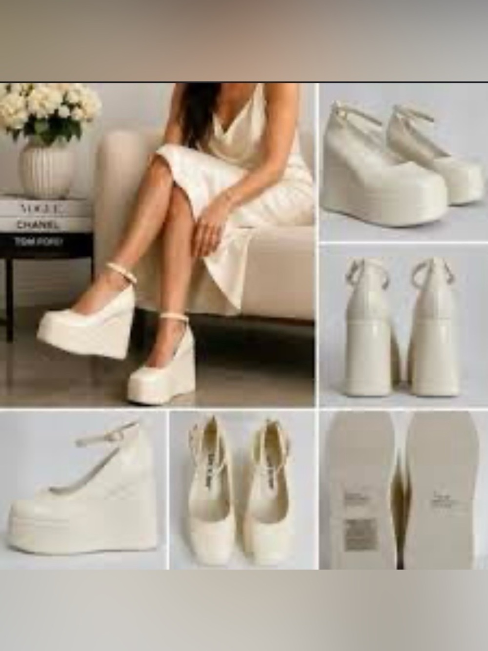 Cape Robbin platform heels feature a square toe design and a patent finish.